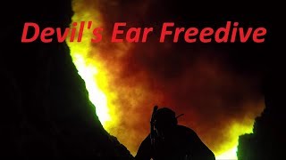 Freediving into dark, spooky Devil's Ear 👿 spring cave