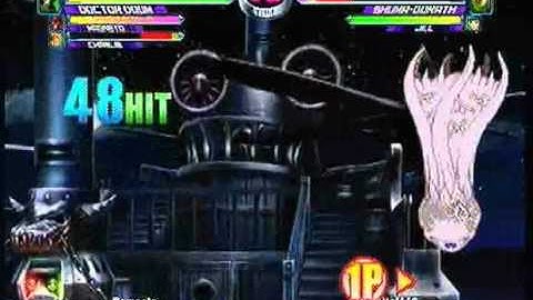 MvC2: Charlie/Magneto/Doom 100% combo (in match)