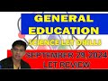 September 2024 general education science let review drills