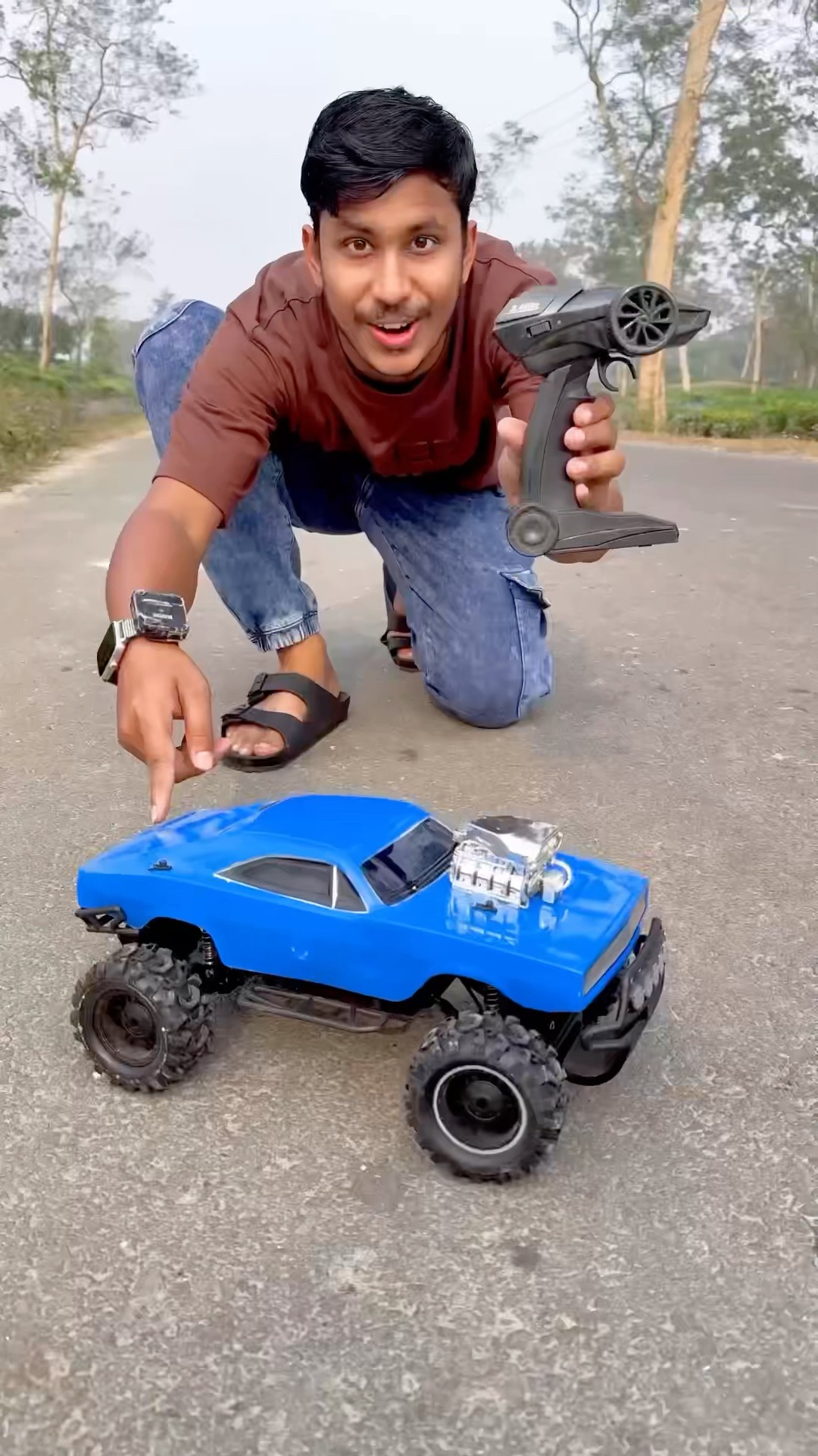 Monster Remote Wala Car Par Blue Colour #rccar