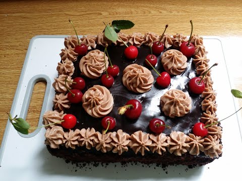 ალუბლის და შოკოლადის ტორტი