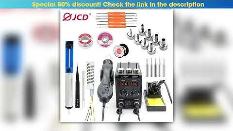 JCD 750W Soldering Station 2 IN 1 Hot Air Gun LCD Dual Digital Display Electric Soldering Iron SMD