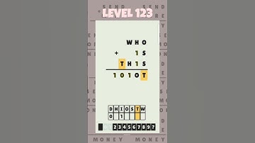 Level 123 - Cryptarithm: android game math  #cryptarithm #mathematics #matematika #maths