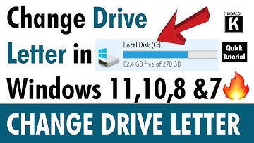 Change Drive Letter in Windows 11,10,8,7 to Any Letter