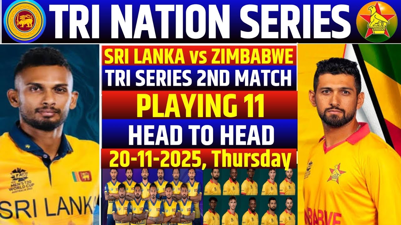 Sri Lanka Vs Zimbabwe Tri Series Playing 11 | Pak Tri Nation Series 2025 Pakistan