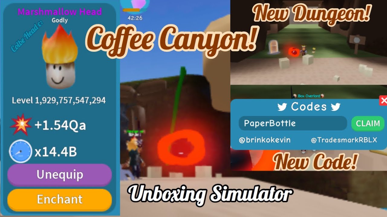 Coffee Canyon Roblox Unboxing Simulator Youtube - coffee canyon roblox unboxing simulator youtube