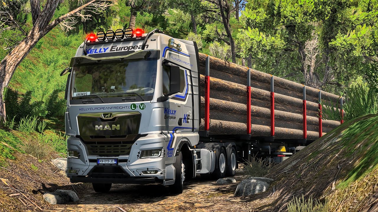 Wooden Logs Delivery Through Mountain Off Roads | #ets2