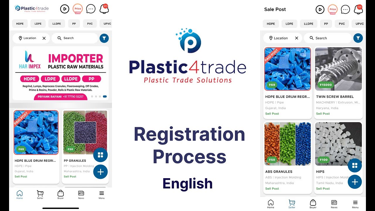 Plastic4trade App Registration English Plastic Business App Worldwide