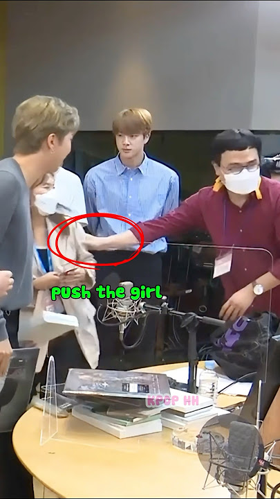 Jin And Jimin's Reaction To Staff Pushing A Girl 😠🙋 #shorts #jimin #jin #bts