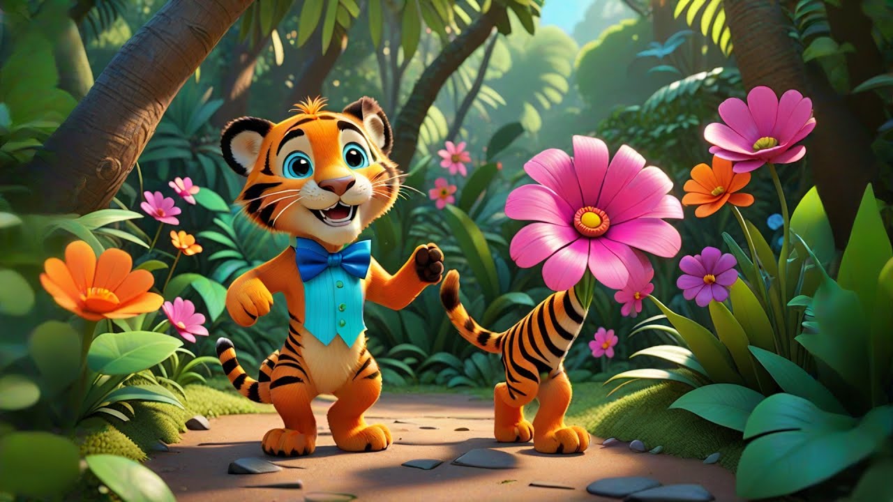 Two Tiny Tigers Tap Their Toes | Fun Animal Song for Kids | Nursery Rhymes and Learning Songs