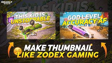 Make Awesome Pubg Thumbnail On Android || Pubg Thumbnail Like @ZodexGaming  || Deadly Bros 🇮🇳