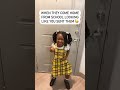 She came home from school just the way I sent her 🥳#backtoschool #momlife #happy #dance
