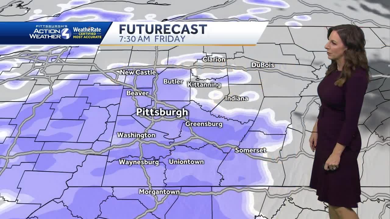 Slick roads as snow falls across Western Pennslvania - YouTube