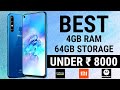 4GB RAM 64GB Storage Phones Under 8000 | Budget Phones | Best Entry Level Phone | Upto 8k Phones