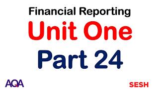 1.4: Financial Reporting - AQA A Level Business (new 2026 spec) - Unit 1 Part 24