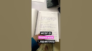 IGNOU MCDP 01 project work #ignouproject