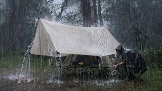 WORST EXPERIENCE OF BEING HIT BY A RAIN STORM ⛈️ Relaxing in bad weather
