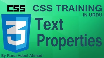 CSS3 Training In Urdu/Hindi Part 6 Text Poperties