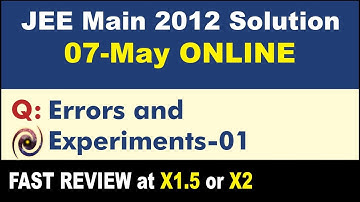 JEE Main 2012 Physics Solutions | Errors and Experiments-01