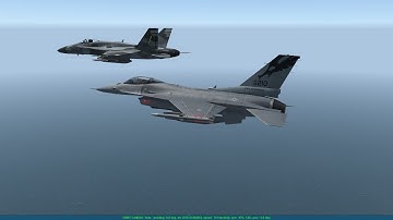Falcon BMS4.33 F-16/F-18 2v4 vs F-15