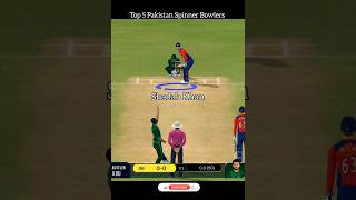 Top 5 Pakistan Spinner Bowlers 😱 Real Cricket Swipe #shorts #viral