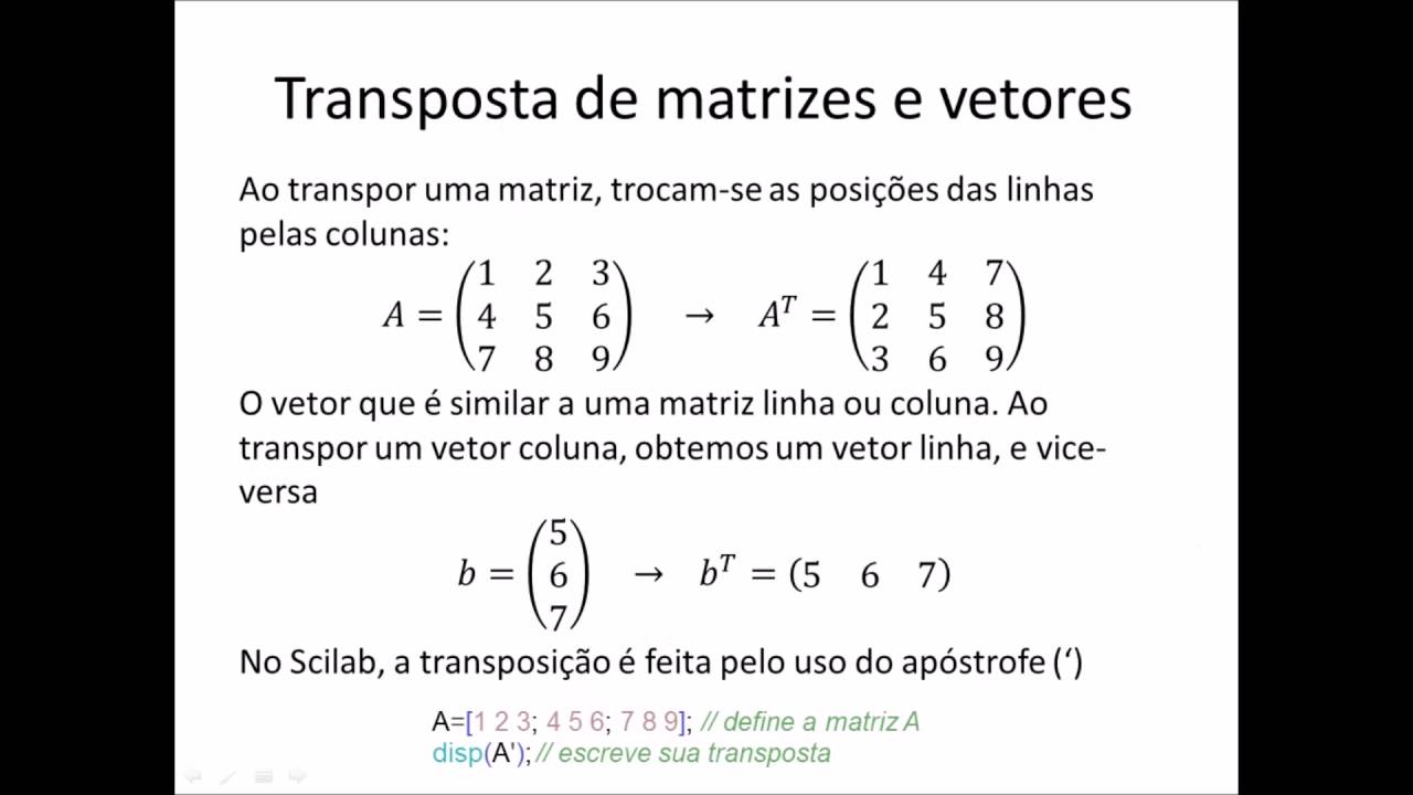 Vetores e matrizes