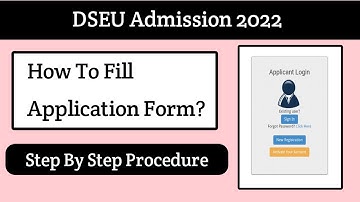 DSEU 2022 Registration Started| How to fill dseu application form 2022| Dseu 2022 form filling