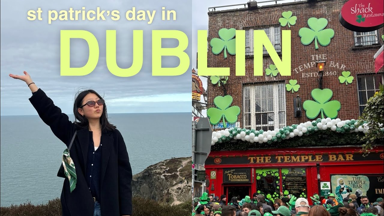 st patricks day in dublin vlog | festivities, howth day trip, & dublin eats