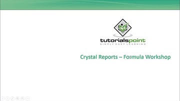 SAP Crystal Reports - Formula Workshop