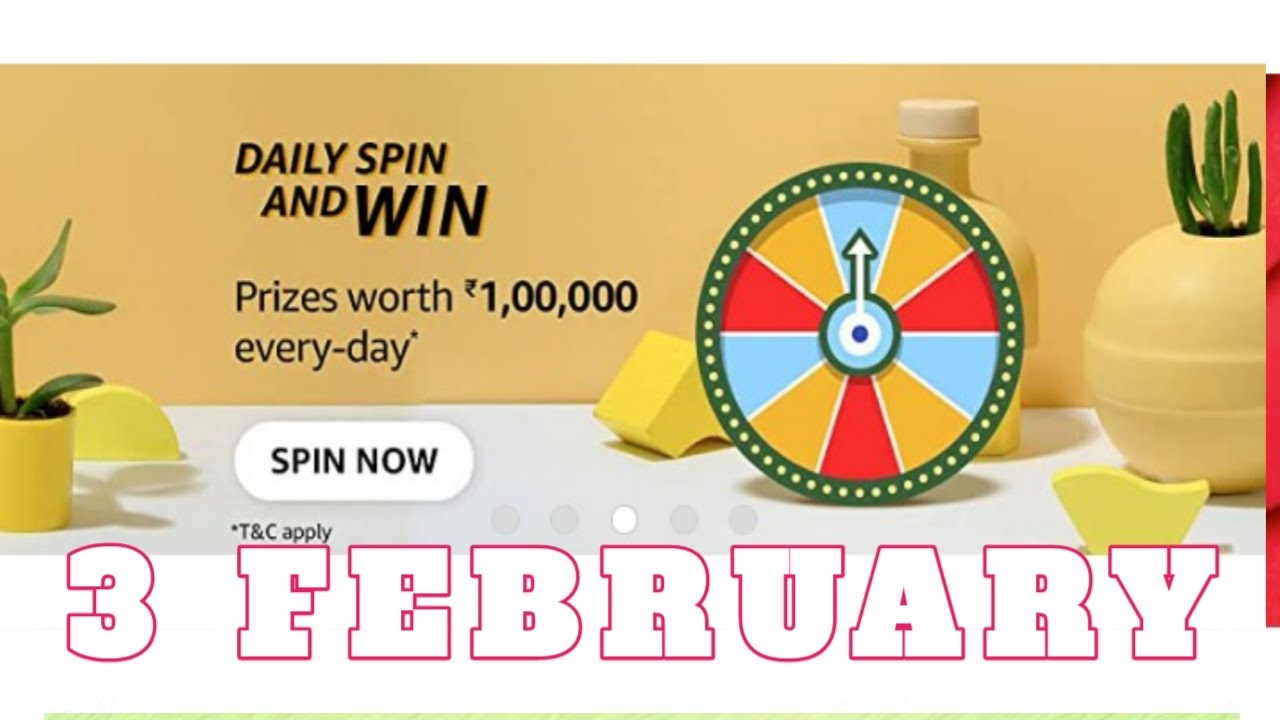 Amazon Funzone Daily Spin and Win Answers Today|3 February| Daily Quiz Time