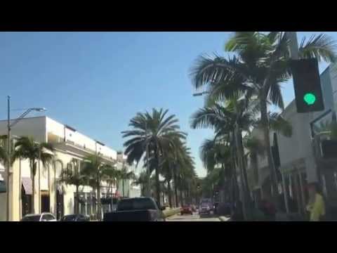 Take a tour of the shopping area on Rodeo Drive in Beverly Hills, CA