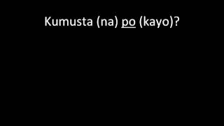 Tagalog Lesson: Greetings and Common Phrases
