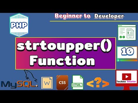 String Function - strtoupper()  | String To Upper | PHP Tutorials for beginners - 10 [HINDI]