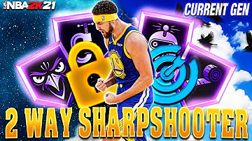 THE BEST CURRENT GEN 2-WAY SHARPSHOOTER BUILD ON NBA 2K21! BEST SPOT-UP GUARD BUILD