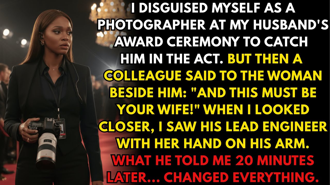 I disguised myself as a photographer at my husband's award ceremony, but what I discovered...