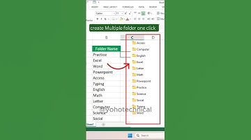 create a multiple  folder just one click using excel #excel #exceltips #viralsshorts