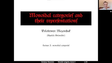 Monoidal categories and their representations. Lecture 2: monoidal categories (by Walter Mazorchuk)