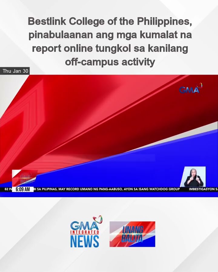Bestlink College of the Philippines, pinabulaanan ang mga kumalat na report... | Unang Balita
