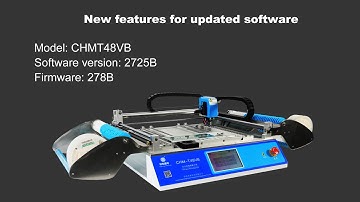 New features for CHMT48VB new software 2725B
