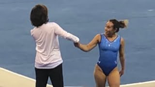 UCLA Gymnastics Floor Warm Up at the 2019 NCAA Championships (Katelyn Ohashi, Gracie Kramer)