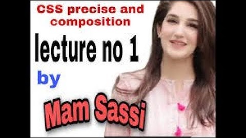 Precis & Composition|| lecture no.1||SASSI MALIK SHER||