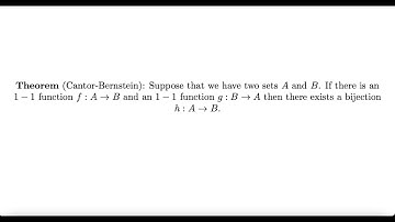 The Famous Cantor-Bernstein Theorem of Set Theory