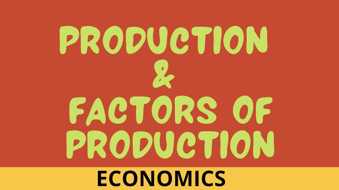 Production Factors of Production Land,Labour, Capital Organization