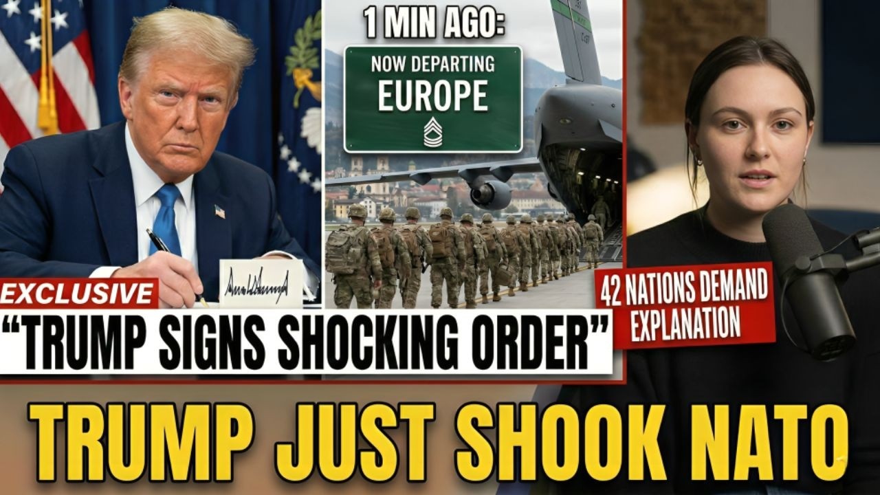 1 MIN AGO Trump Signs Order to REMOVE U S  Troops From Europe — 42 Nations Demand Explanation