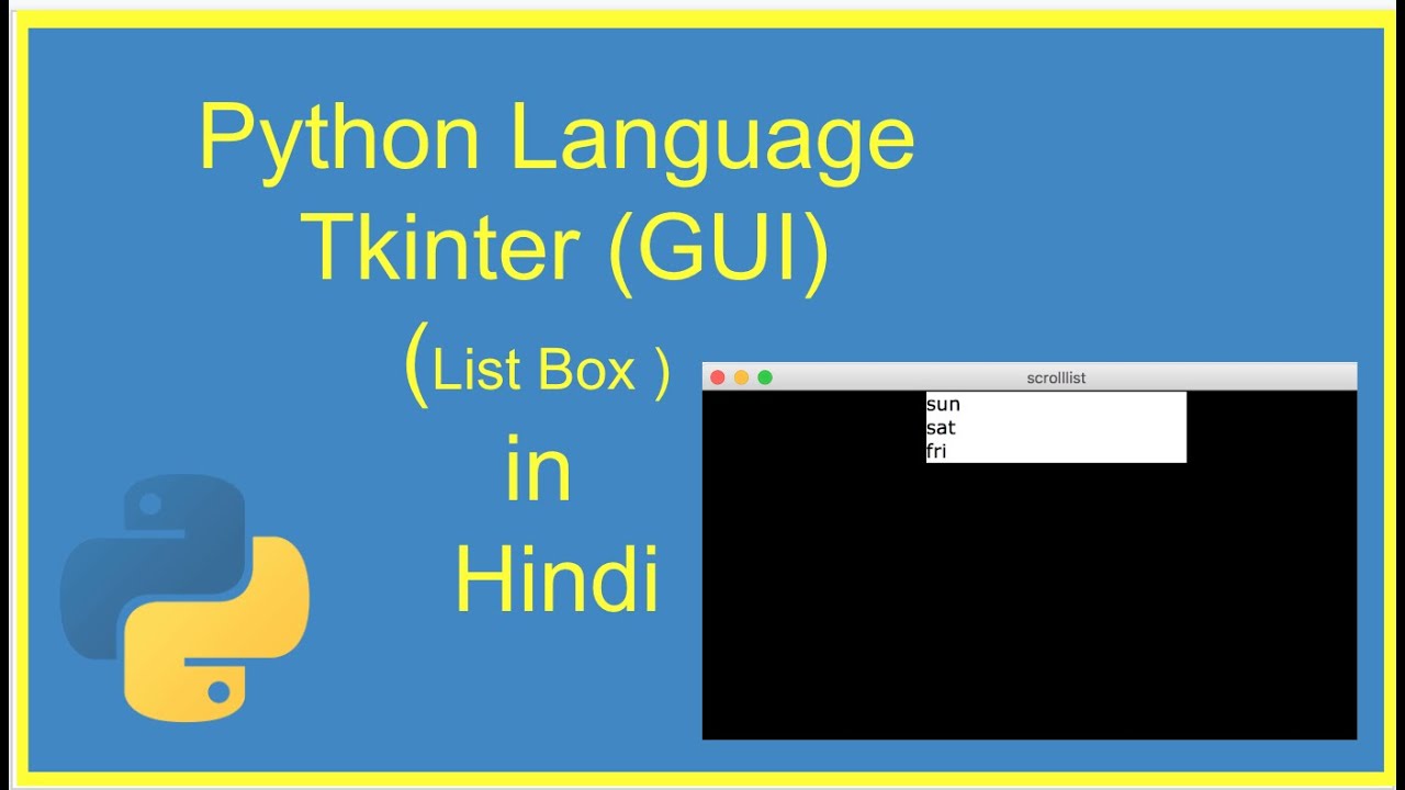 ListBox In Tkinter | in Hindi - YouTube