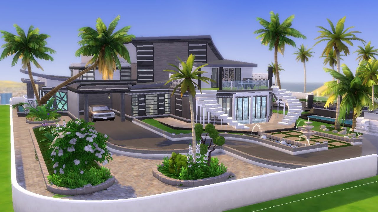 Millionaire Modern Mansion | The Sims 4 Speed build | Stop motion | No CC