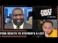 Perk RIPS Stephen’s NBA A-List | First Take
