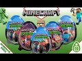 9 Mystery Kinder Joy Surprise Eggs Unboxing | Minecraft Series Toys