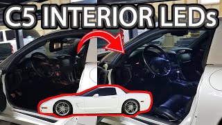 C5 Corvette LED interior Light Upgrade (How to Install Brighter More Modern Interior Bulbs)