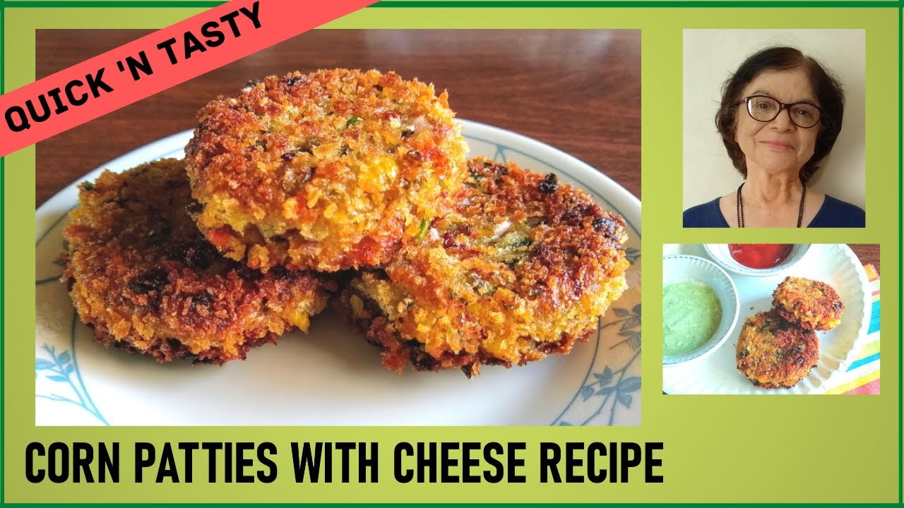 Corn patties with cheese recipe / Corn cutlets with cheese / Crisp corn
